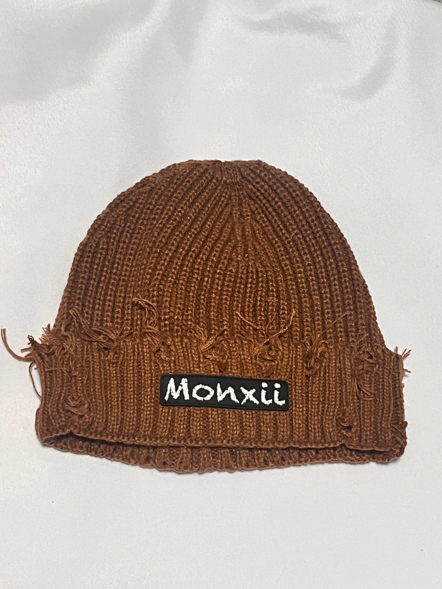 Men/women crochet knitted distressed beanie winter hat