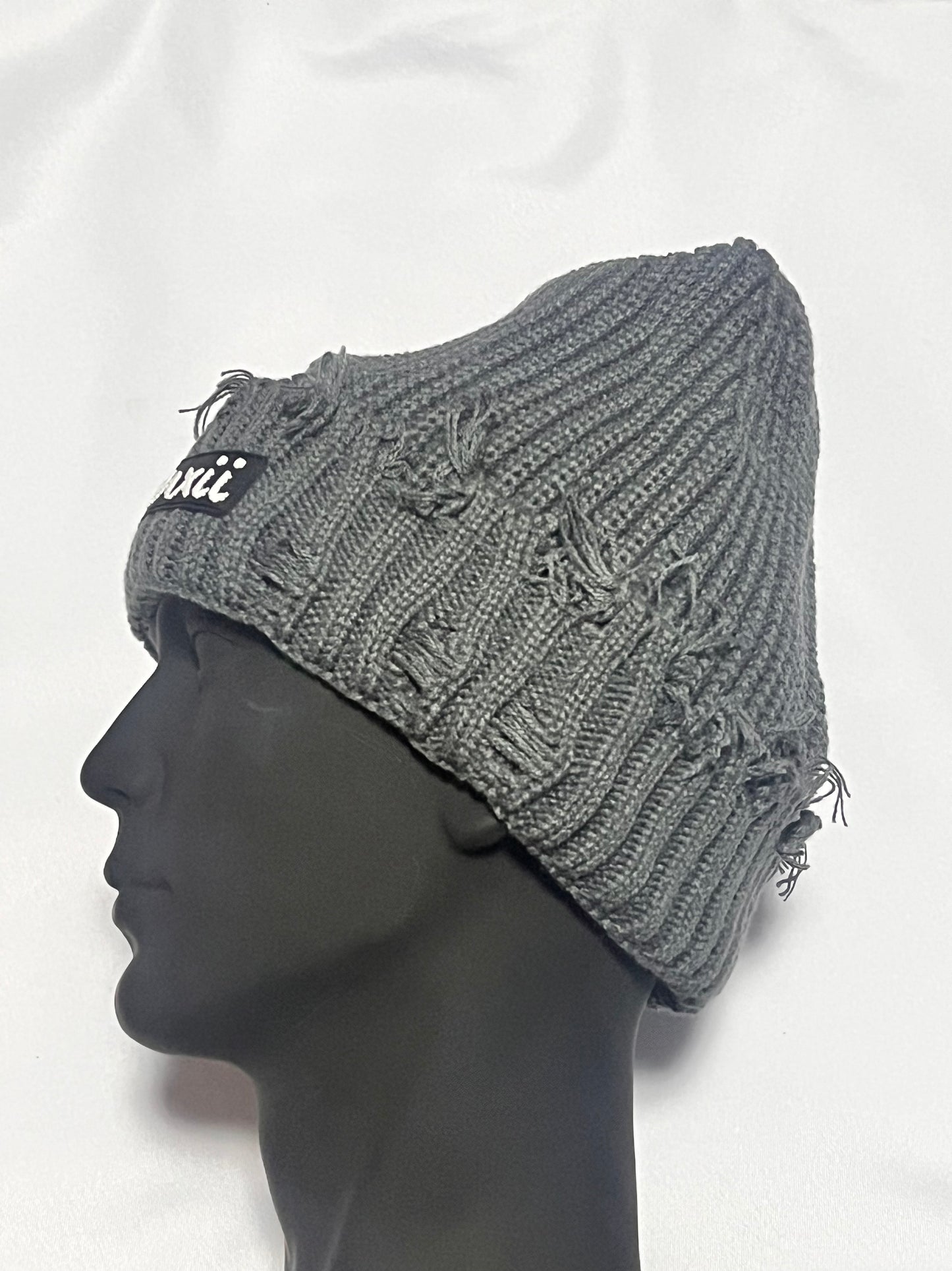 Men/women crochet knitted distressed beanie winter hat